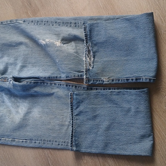 Levi's x Street Wear 501 Jeans Distressed Button Fly Medium Wash 36 x 36 - Picture 9 of 11